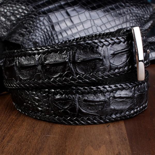 ベルト メンズ 革/クロコダイル・ブラック/ホーンバック T1 |  | 01