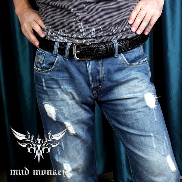 ベルト メンズ 革/クロコダイル・ブラック/ホーンバック T1 |  | 03