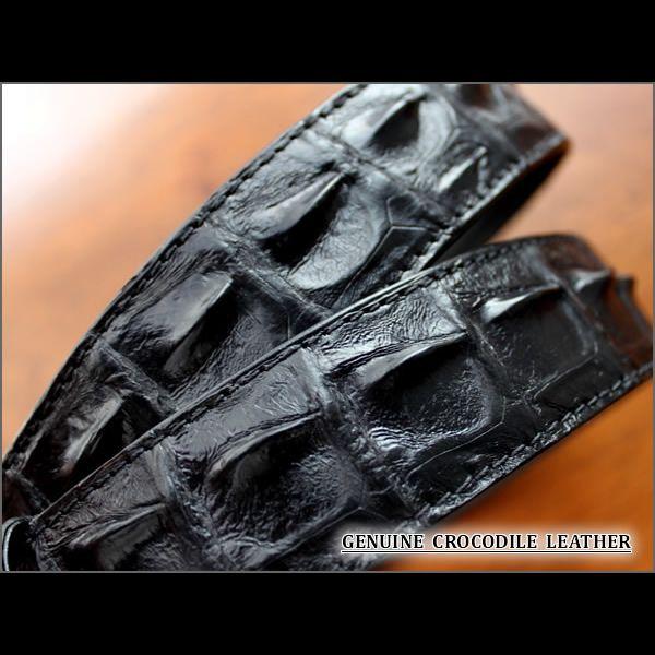 ベルト メンズ 革/クロコダイル・ブラック/ホーンバック T2 |  | 01