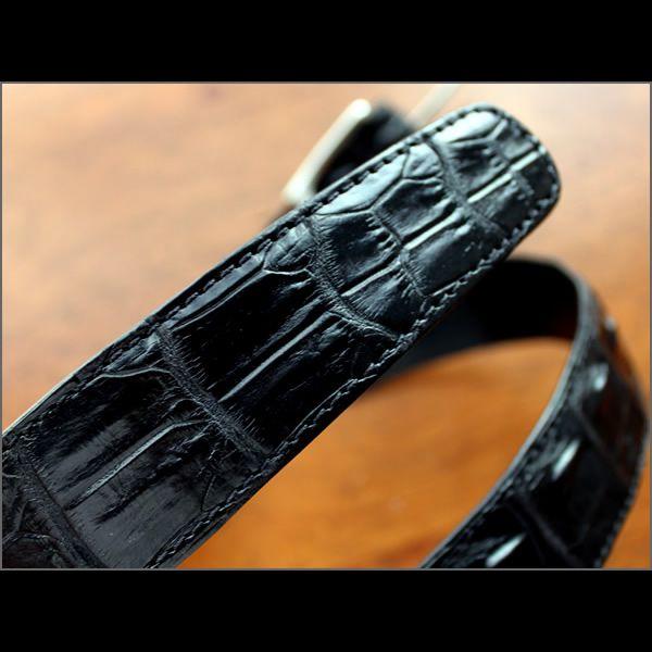 ベルト メンズ 革/クロコダイル・ブラック/ホーンバック T2 |  | 02