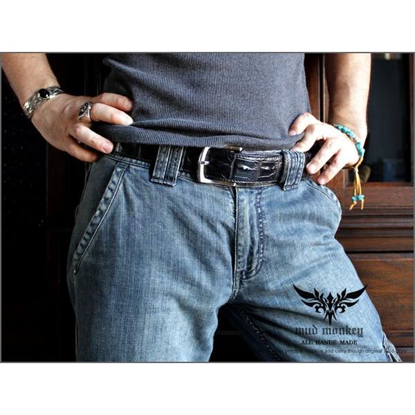 ベルト メンズ 革/クロコダイル・ブラック/ホーンバック T2 |  | 05