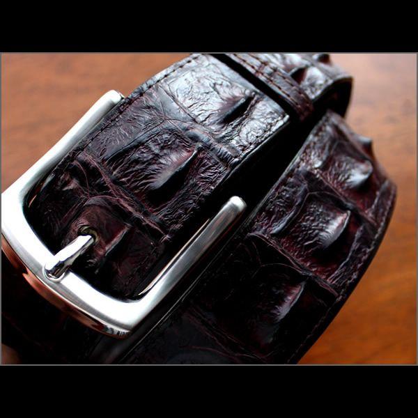 ベルト メンズ 革/クロコダイル・ブラウン/ホーンバック T2 |  | 01