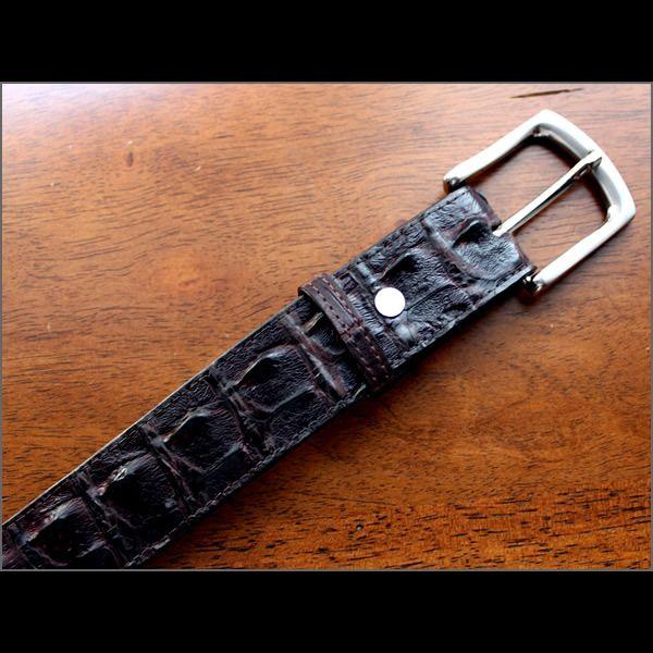 ベルト メンズ 革/クロコダイル・ブラウン/ホーンバック T2 |  | 03