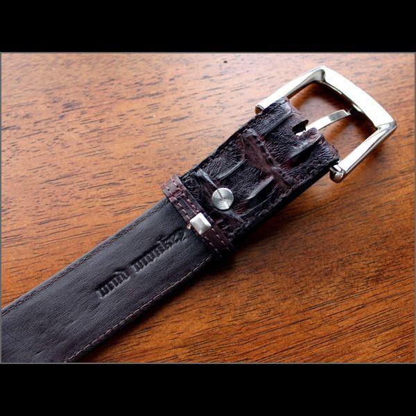 ベルト メンズ 革/クロコダイル・ブラウン/ホーンバック T2 |  | 04