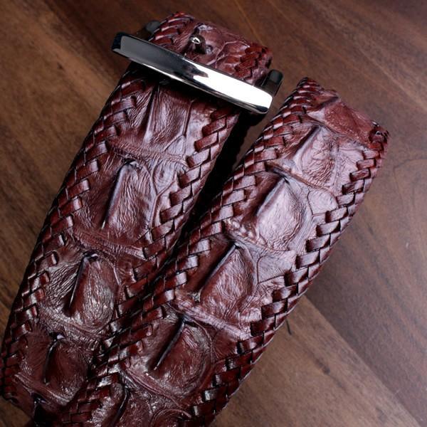 ベルト メンズ 革/クロコダイル・ブラウン/ホーンバック T1 |  | 01