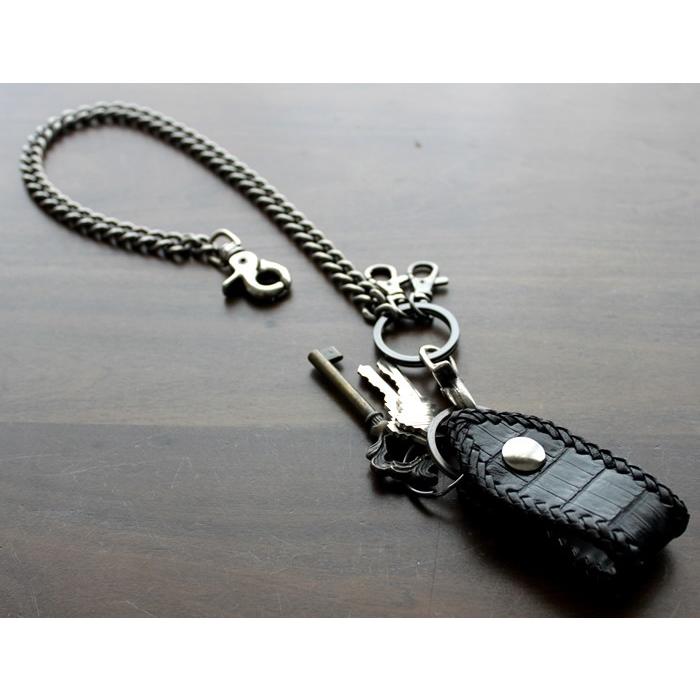 キーホルダー 革/バイカーズウォレット/クロコダイルベルトループ |  | 05