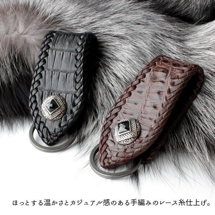 キーホルダー 革/バイカーズウォレット/クロコダイルベルトループ/MDゴシックオニキスコンチョ |  | 02