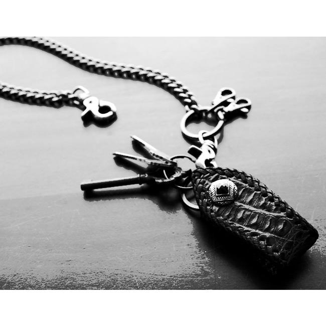 キーホルダー 革/バイカーズウォレット/クロコダイルベルトループ/MDゴシックオニキスコンチョ |  | 04