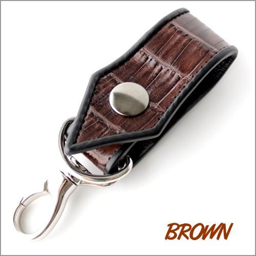 キーホルダー 革/バイカーズウォレット/クロコダイルベルトループ PIPING Style |  | 04