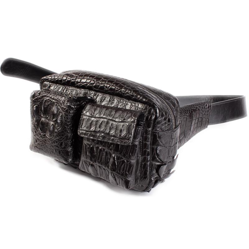 クロコダイルレザー・本革メンズバッグ/クラウンクロコ/ボディバッグ・ウエストバッグ/ブラック |  | 06