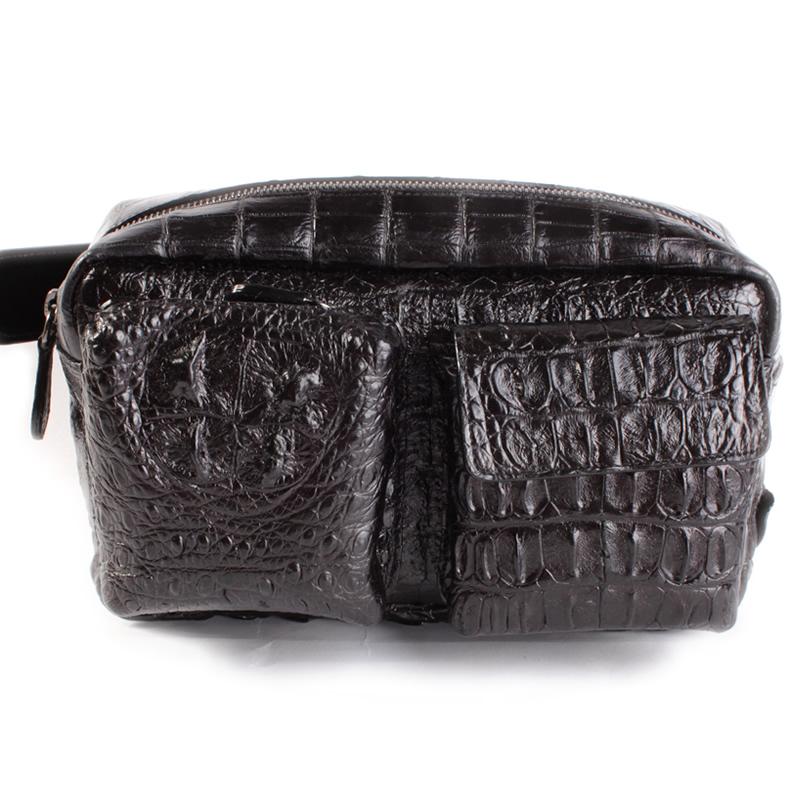クロコダイル・本革メンズバッグ/クラウンクロコ/ボディバッグ・ウエストバッグ/ブラック/40代 50代 |  | 01