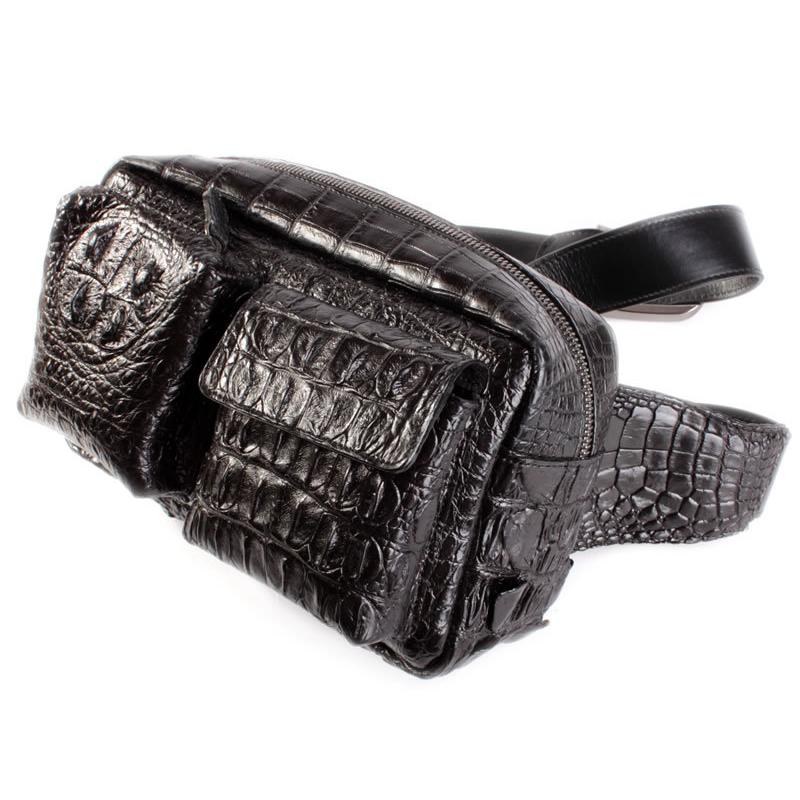 クロコダイル・本革メンズバッグ/クラウンクロコ/ボディバッグ・ウエストバッグ/ブラック/40代 50代 |  | 06