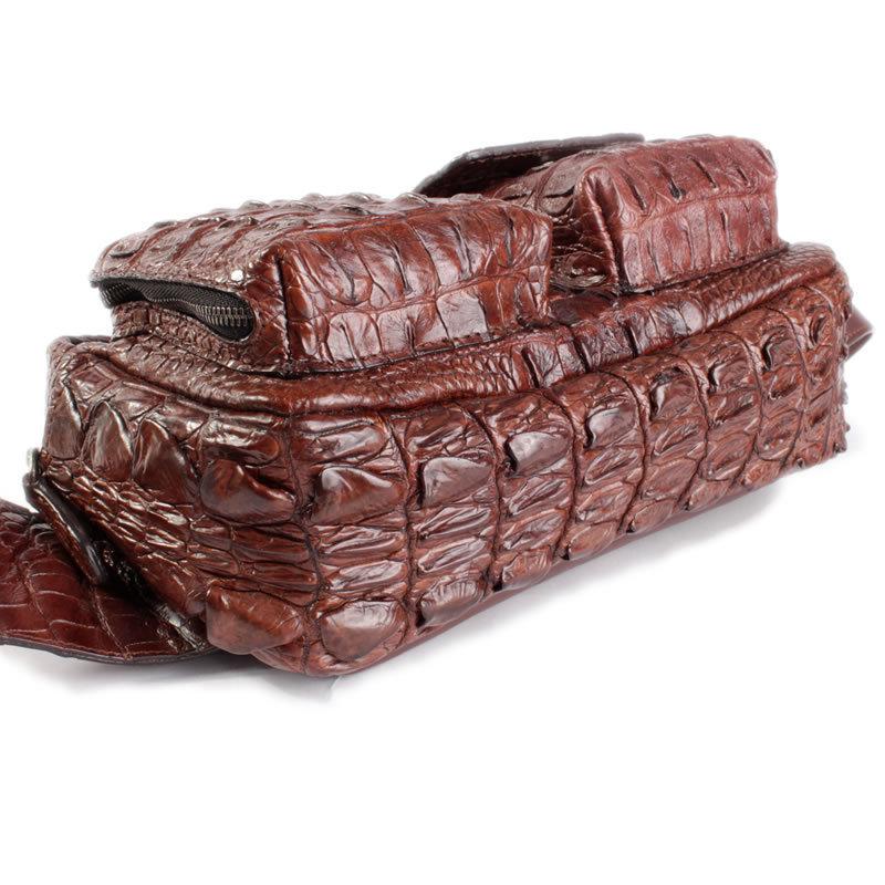 クロコダイルボディバッグ・本革メンズバッグ/クラウンクロコ/ウエストバッグ/ブラウン |  | 05