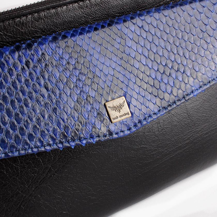 ボディバッグ 本革イタリアンシープレザー フラップパイソンブルー BRILLANTE 40代 50代 |  | 01