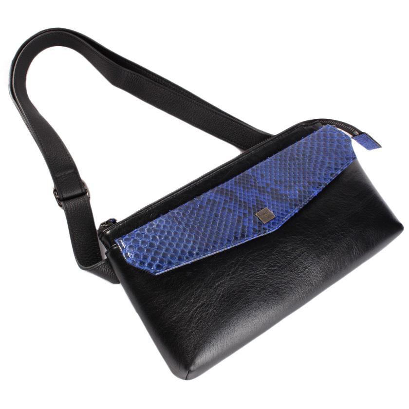 ボディバッグ 本革イタリアンシープレザー フラップパイソンブルー BRILLANTE 40代 50代 |  | 03