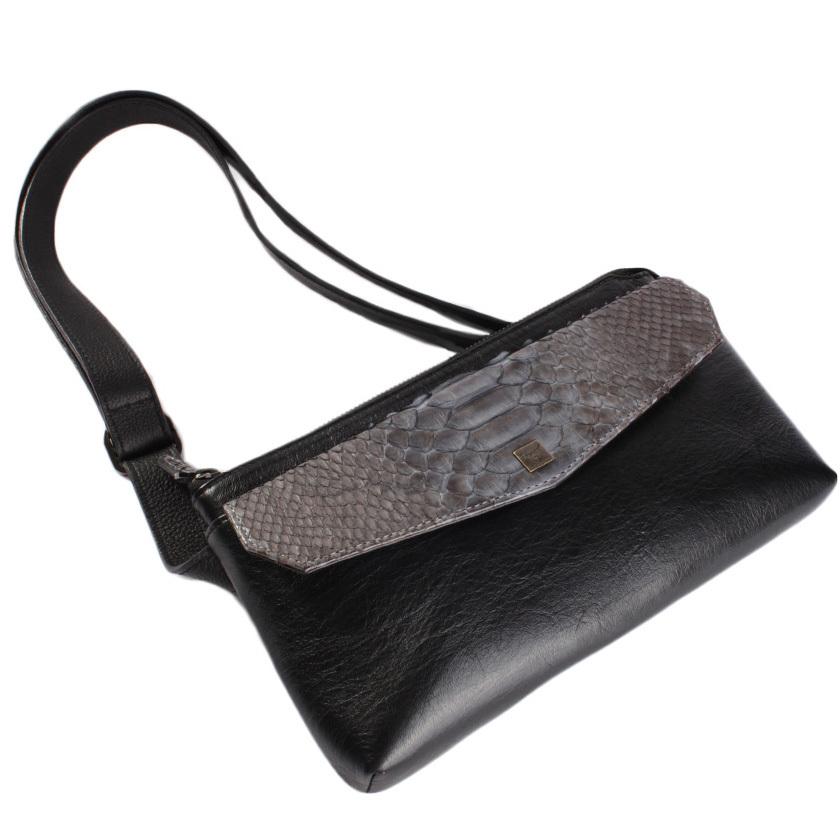 ボディバッグ 本革 イタリアンシープレザー フラップパイソングレー BRILLANTE |  | 03