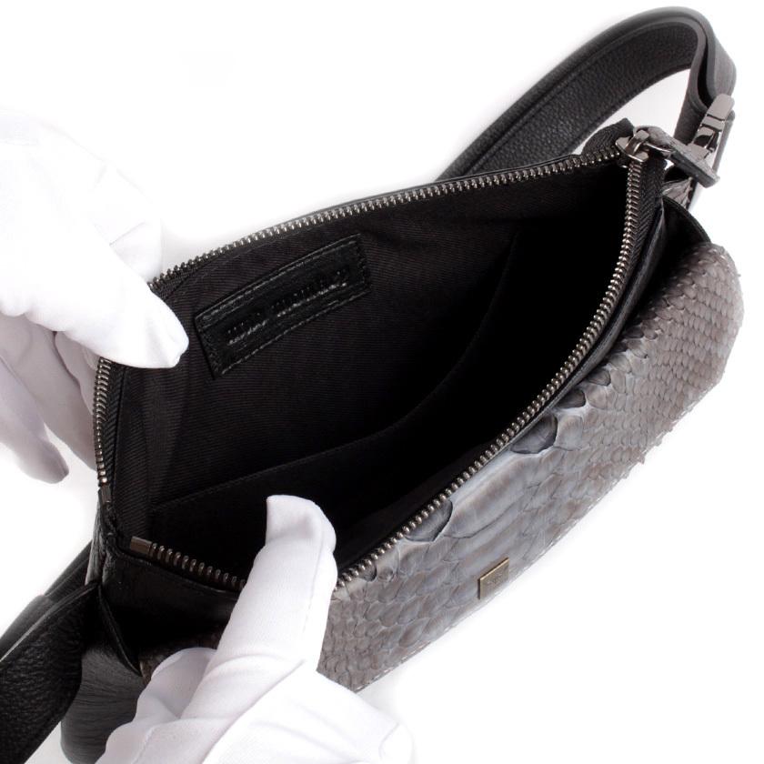 ボディバッグ 本革 イタリアンシープレザー フラップパイソングレー BRILLANTE |  | 07