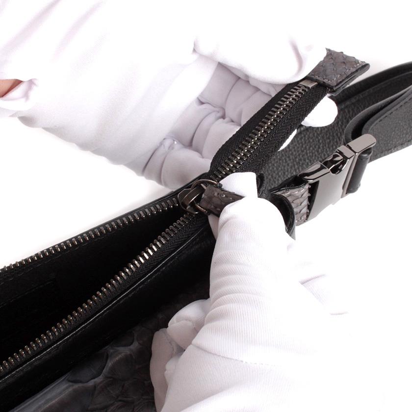 ボディバッグ 本革 イタリアンシープレザー フラップパイソングレー BRILLANTE |  | 08