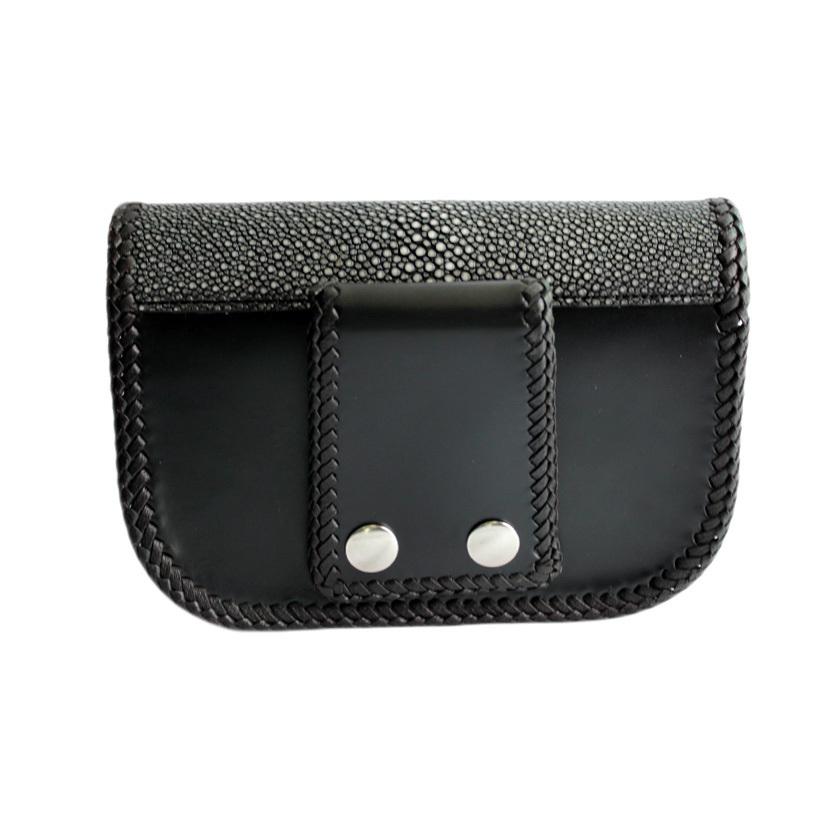 ウエストポーチ / ウエストバッグ  エイ革ブラック サドルレザーベース BUDDY |  | 03