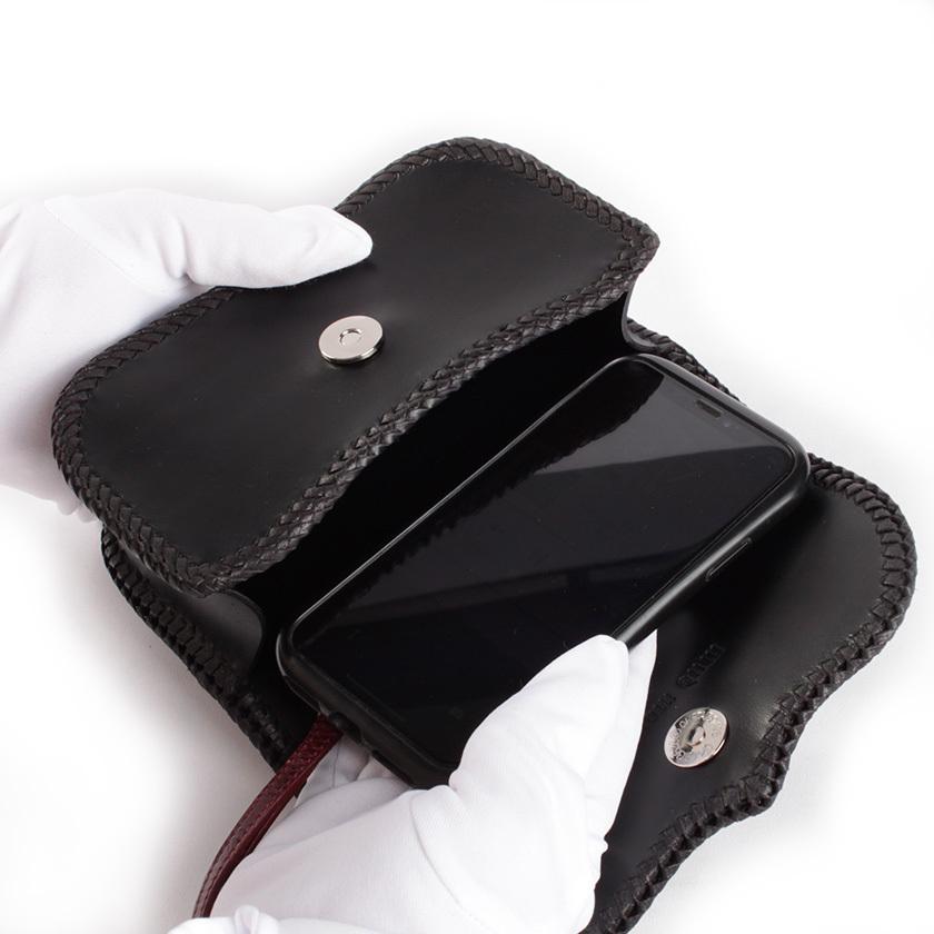 ウエストポーチ / ウエストバッグ  エイ革ブラック サドルレザーベース BUDDY |  | 06