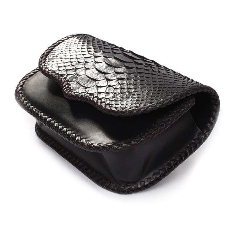 ウエストポーチ / ウエストバッグ パイソンブラック サドルレザーベース BUDDY |  | 02