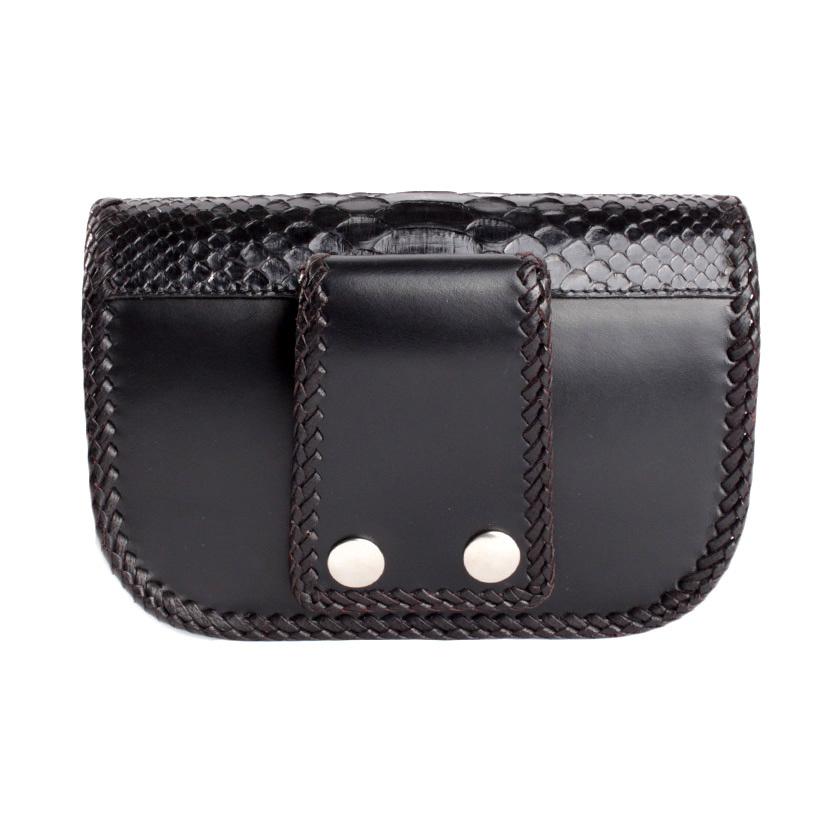 ウエストポーチ / ウエストバッグ パイソンブラック サドルレザーベース BUDDY |  | 03