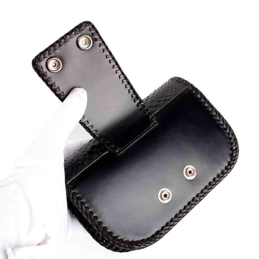 ウエストポーチ / ウエストバッグ パイソンブラック サドルレザーベース BUDDY |  | 04