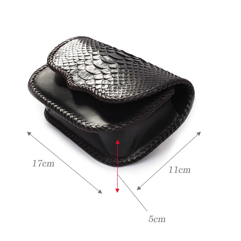 ウエストポーチ / ウエストバッグ パイソンブラック サドルレザーベース BUDDY |  | 08