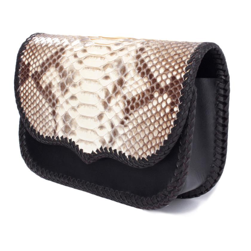 ウエストポーチ / ウエストバッグ パイソンナチュラル サドルレザーベース BUDDY |  | 01