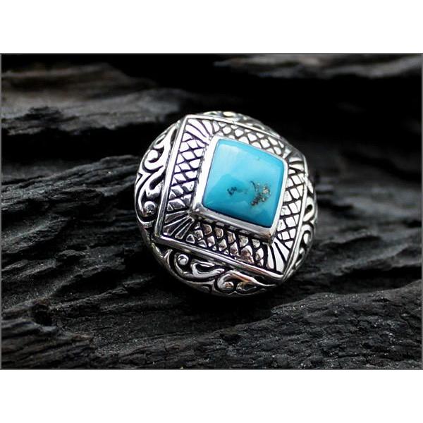 コンチョ ボタン/シルバー925/MUDゴシックミニ/ターコイズ・オニキス・タイガーアイ |  | 02