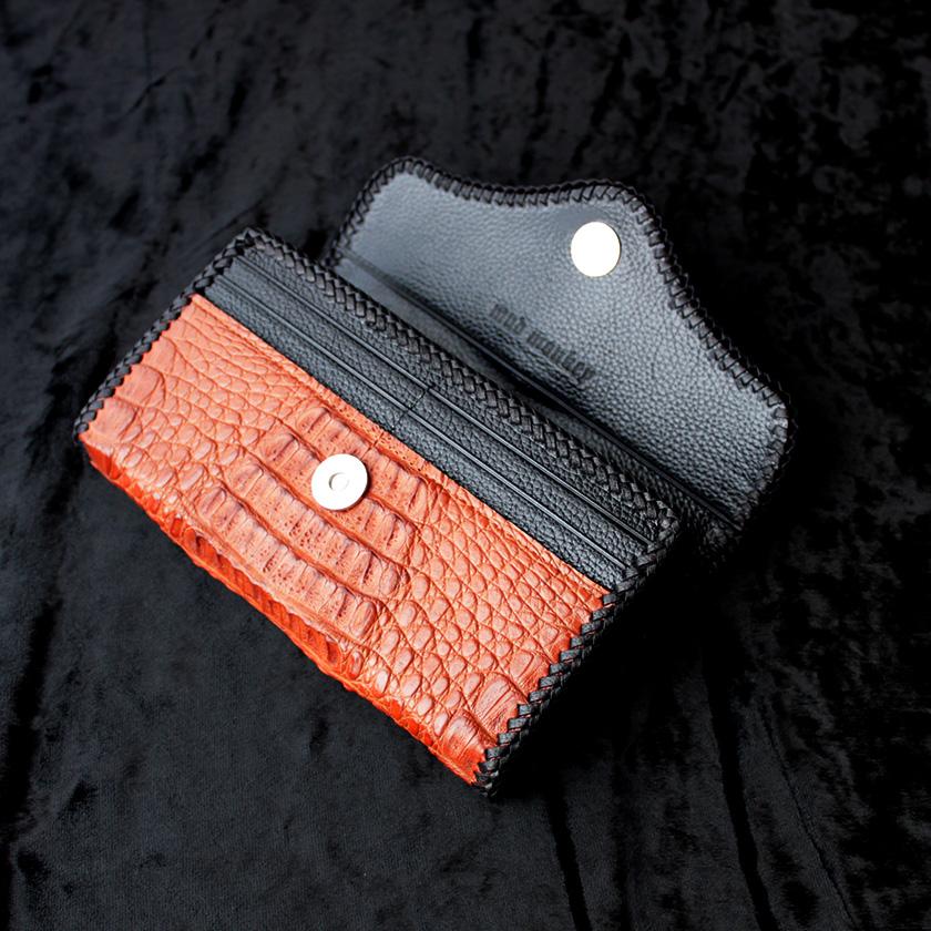 カイマンワニ革長財布・ジャバラスタイル/カード収納28枚/BRIEF-CUT CAMEL |  | 07