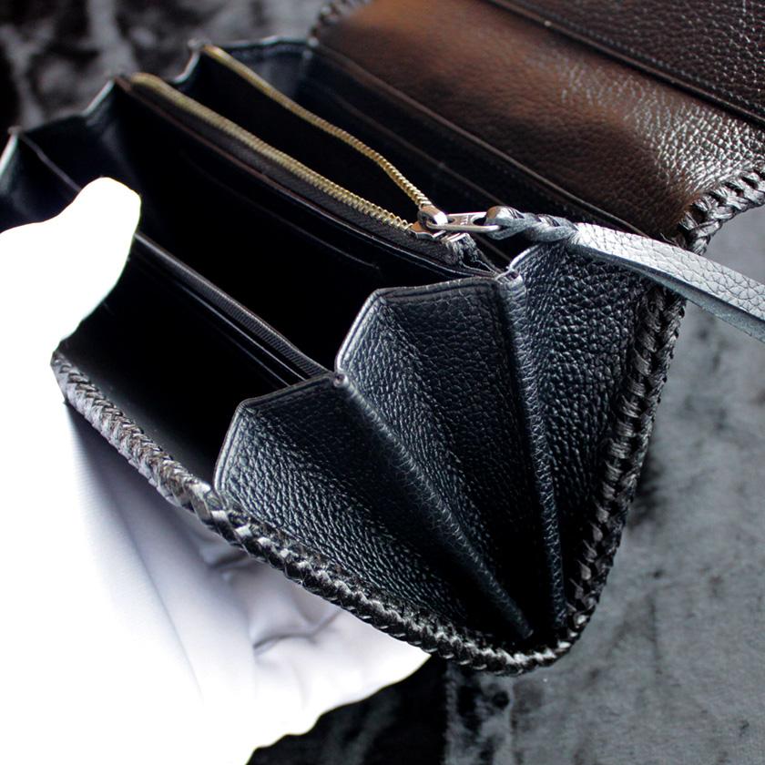 カイマンワニ革長財布・ジャバラスタイル/カード収納28枚/BRIEF-CUT BROWN |  | 13