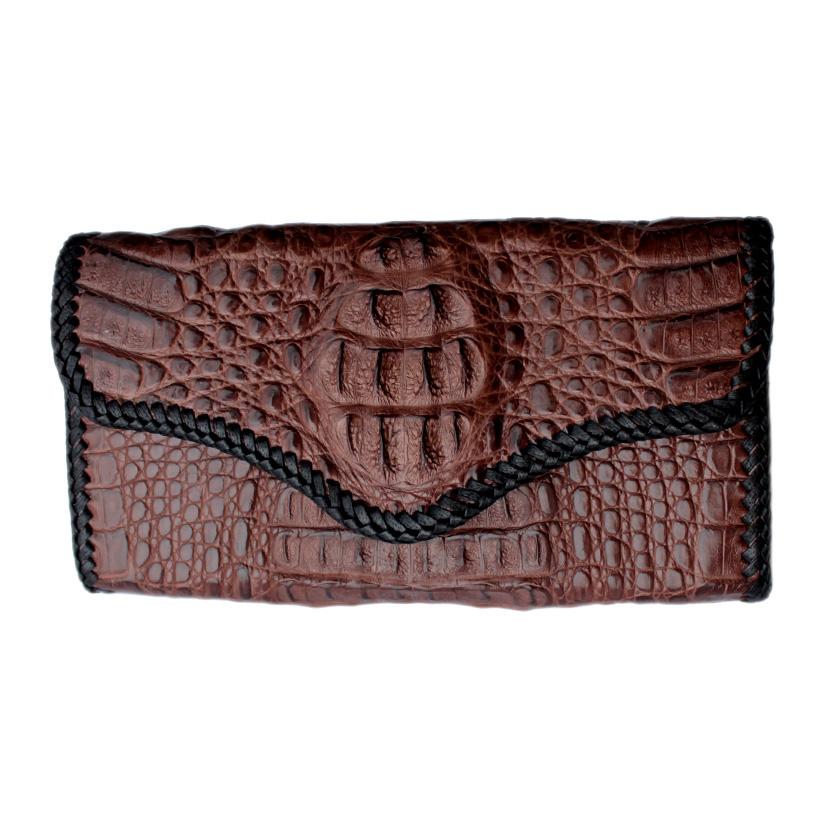 カイマンワニ革長財布・ジャバラスタイル/カード収納28枚/BRIEF-CUT BROWN |  | 01