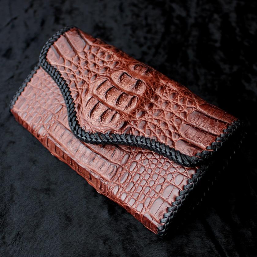 カイマンワニ革長財布・ジャバラスタイル/カード収納28枚/BRIEF-CUT BROWN |  | 02