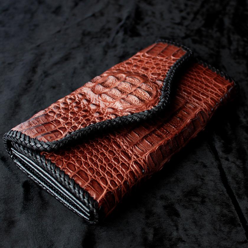 カイマンワニ革長財布・ジャバラスタイル/カード収納28枚/BRIEF-CUT BROWN |  | 03