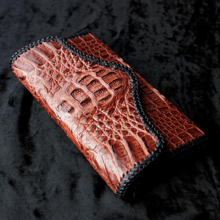 カイマンワニ革長財布・ジャバラスタイル/カード収納28枚/BRIEF-CUT BROWN |  | 04