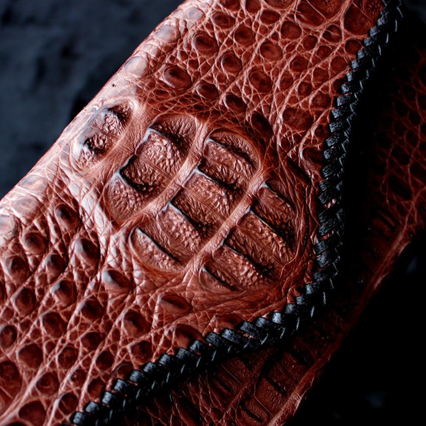 カイマンワニ革長財布・ジャバラスタイル/カード収納28枚/BRIEF-CUT BROWN |  | 05