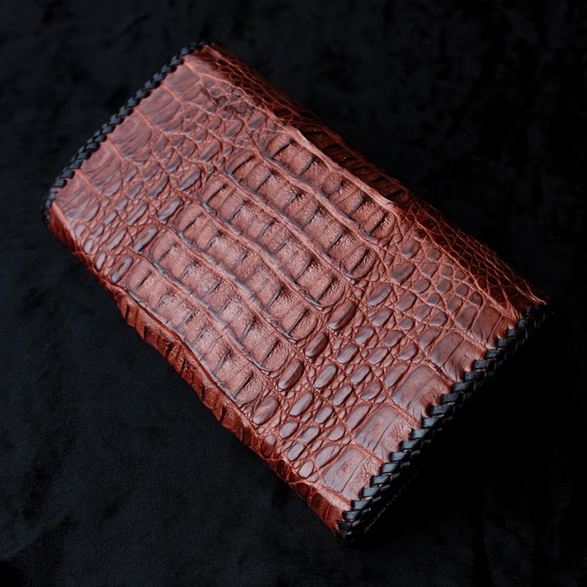 カイマンワニ革長財布・ジャバラスタイル/カード収納28枚/BRIEF-CUT BROWN |  | 06