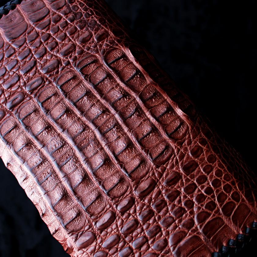 カイマンワニ革長財布・ジャバラスタイル/カード収納28枚/BRIEF-CUT BROWN |  | 07