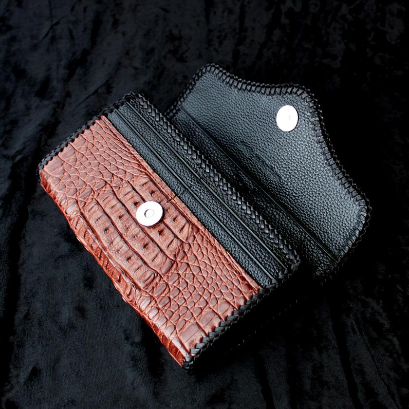 カイマンワニ革長財布・ジャバラスタイル/カード収納28枚/BRIEF-CUT BROWN |  | 08