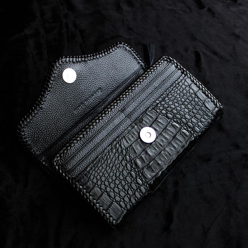 カイマンワニ革長財布・ジャバラスタイル/カード収納28枚/BRIEF-CUT BROWN |  | 09