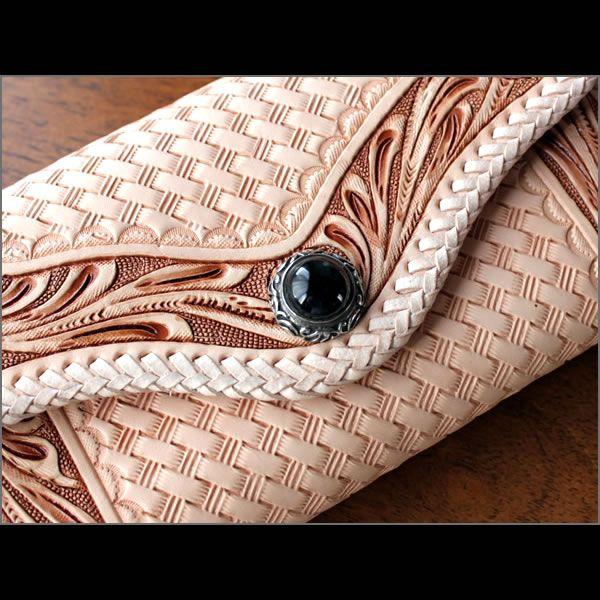 バイカーズウォレット 長財布 カービング ウォレット・ロング/バスケット総手彫りジャバラSTYLE T-1 |  | 01