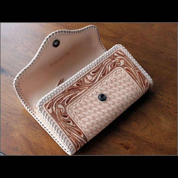 バイカーズウォレット 長財布 カービング ウォレット・ロング/バスケット総手彫りジャバラSTYLE T-1 |  | 04