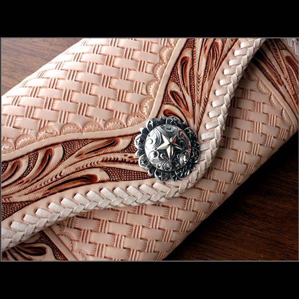 バイカーズウォレット 長財布 カービング ウォレット・ロング/バスケット総手彫りジャバラSTYLE T-2 |  | 01