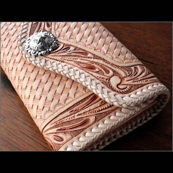 バイカーズウォレット 長財布 カービング ウォレット・ロング/バスケット総手彫りジャバラSTYLE T-2 |  | 02