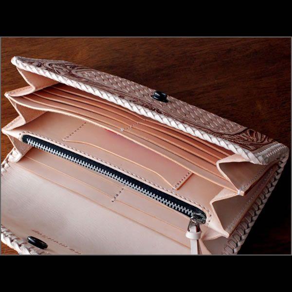 バイカーズウォレット 長財布 カービング ウォレット・ロング/バスケット総手彫りジャバラSTYLE T-2 |  | 05