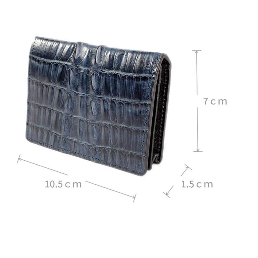 カードケース 名刺入れ/メンズ/ワニ革カイマンレザー/ブルー/ブラウン |  | 03