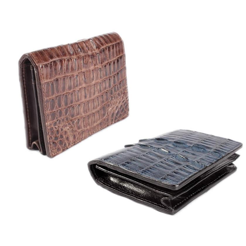 カードケース 名刺入れ/メンズ/ワニ革カイマンレザー/ブルー/ブラウン |  | 09