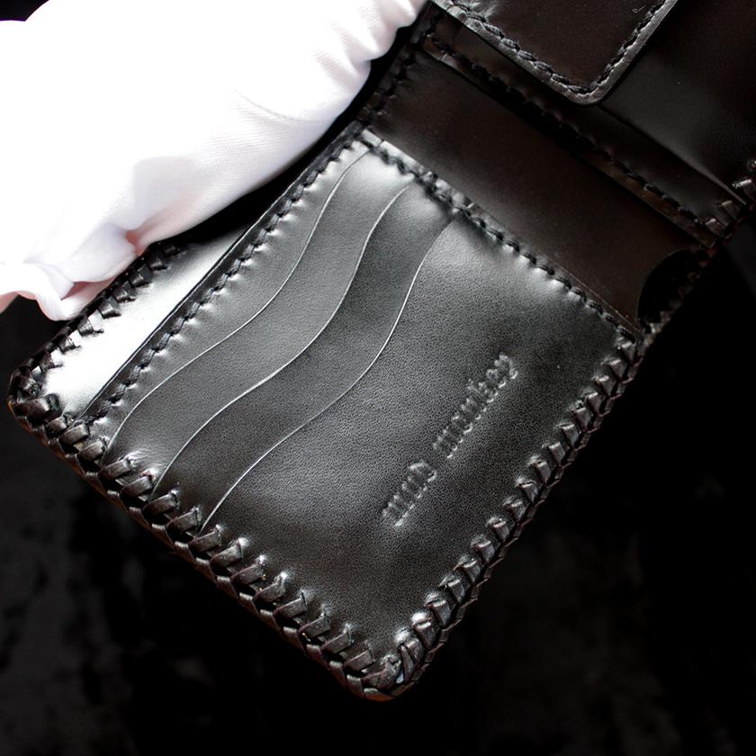 コブラショートウォレット/二つ折り財布/ブラックレース編み |  | 05