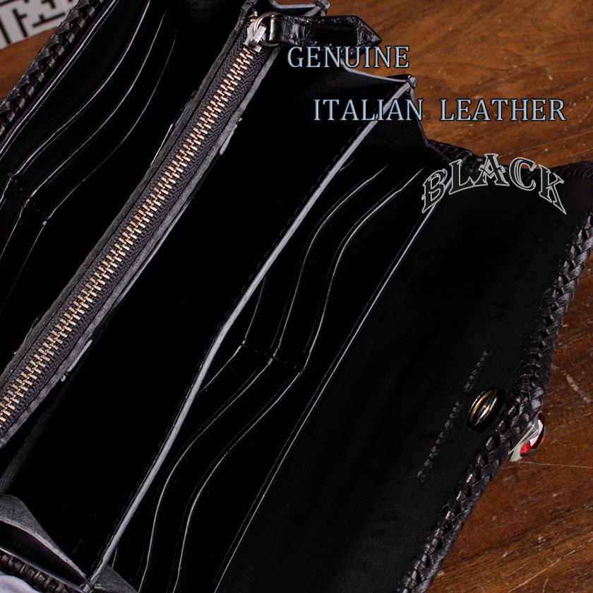 クロコダイル 長財布 背面ホーンバック・ブラック/コンチョRedアイ CLAW |  | 11